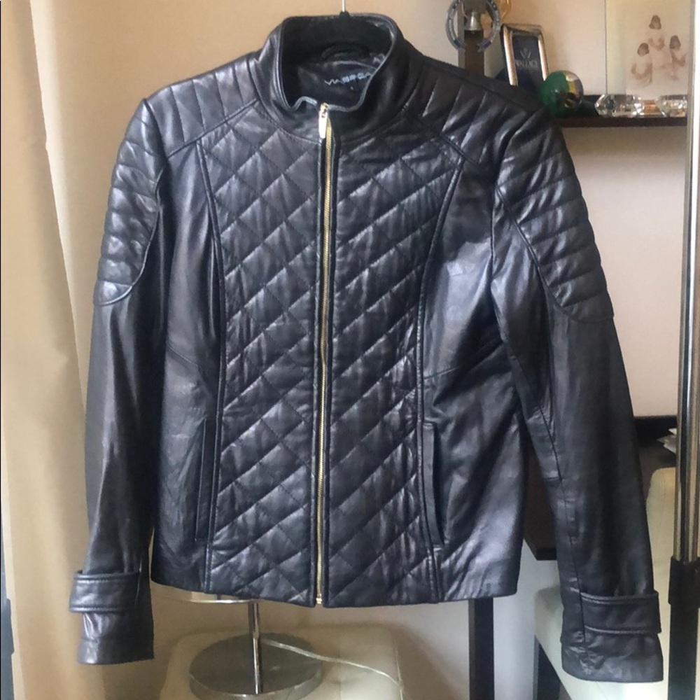 EUC Via Spiga Leather Jacket Size Small